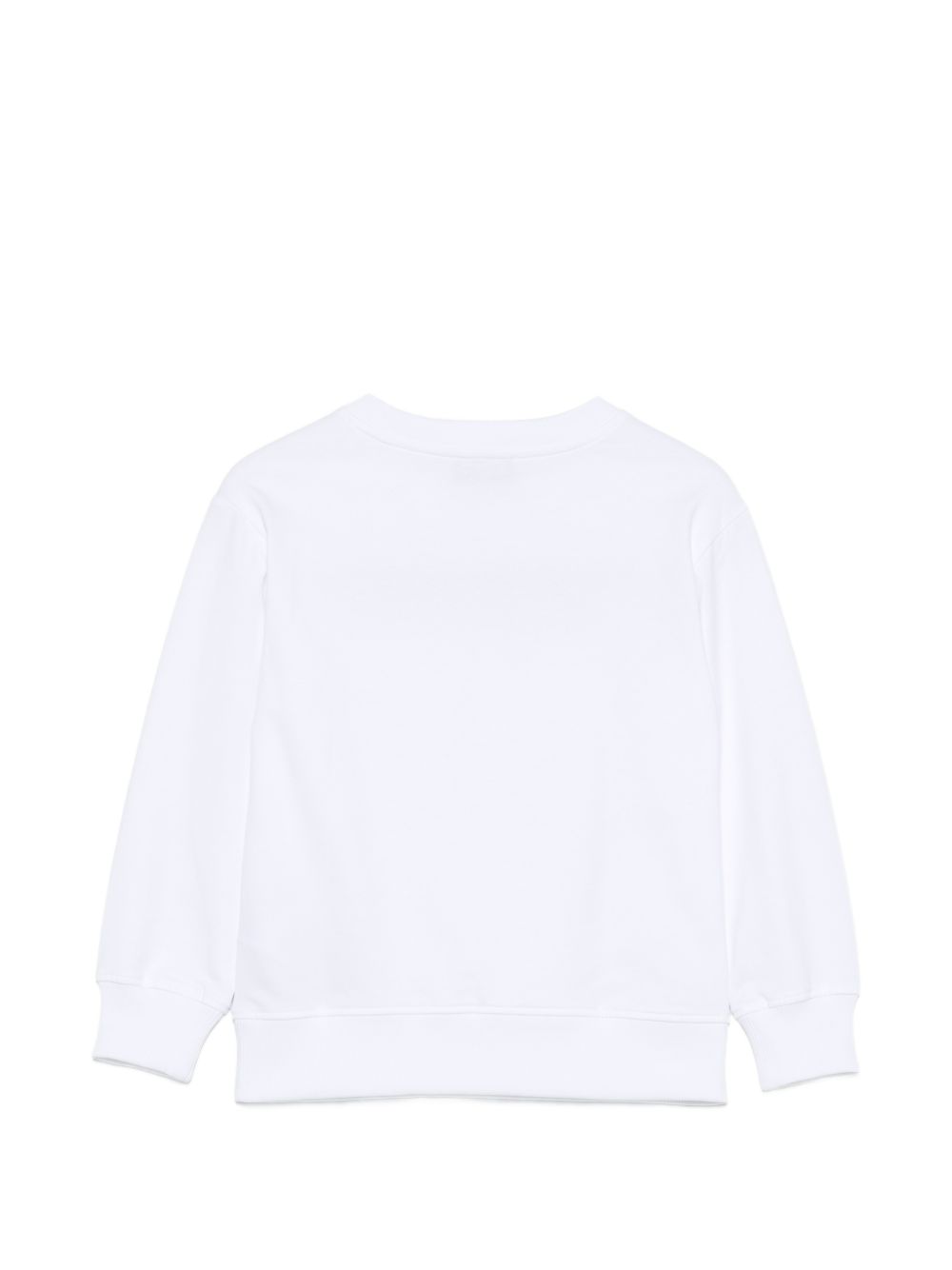 Felpa per bambini Moschino Kids bianca con logo sul davanti HOF099LCA61 10101 MOSCHINO KIDS 