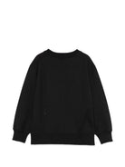 Felpa per bambini Moschino Kids nera con logo sul davanti HOF099LCA61 60100 MOSCHINO KIDS 