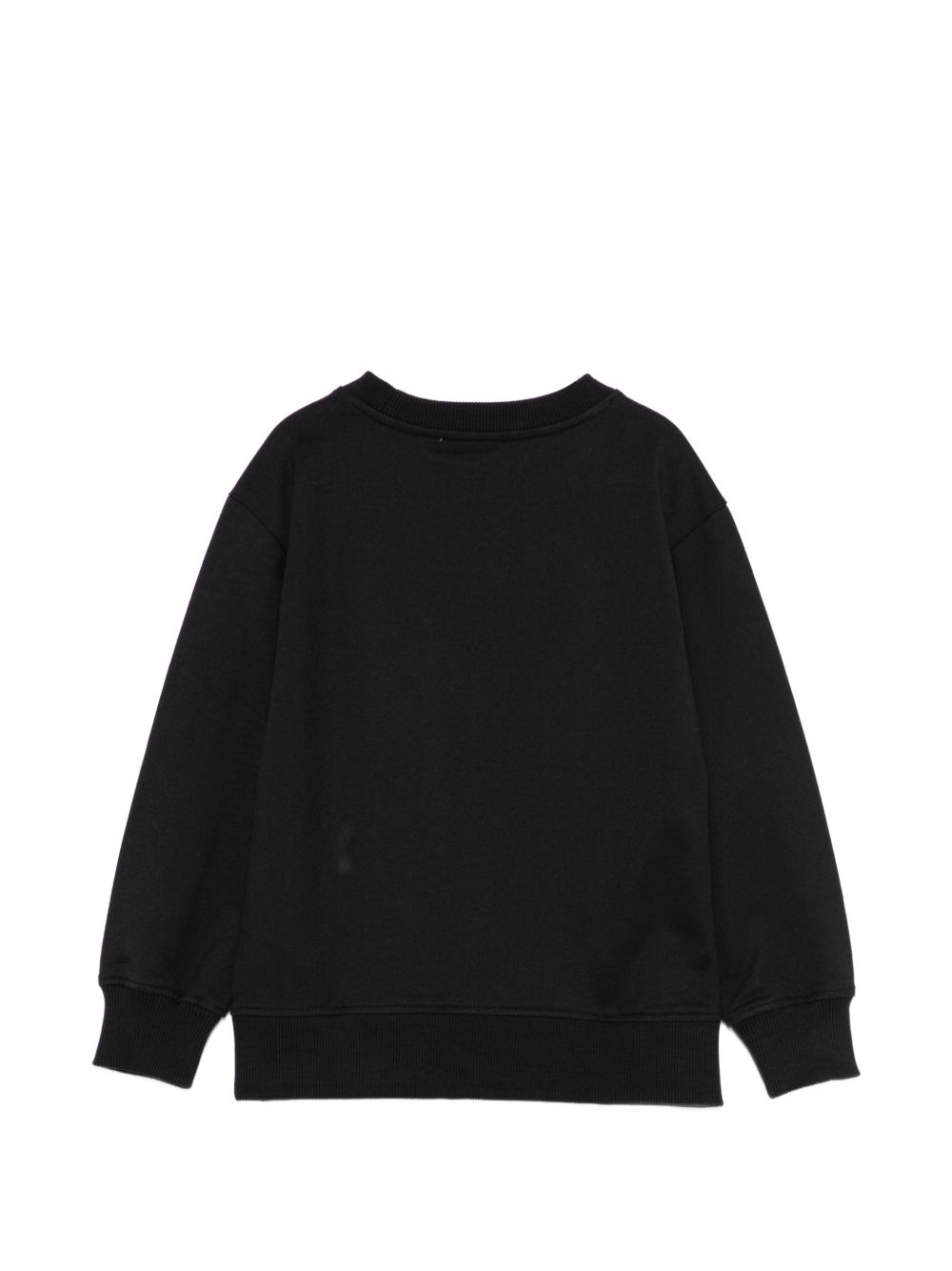 Felpa per bambini Moschino Kids nera con logo sul davanti HOF099LCA61 60100 MOSCHINO KIDS 