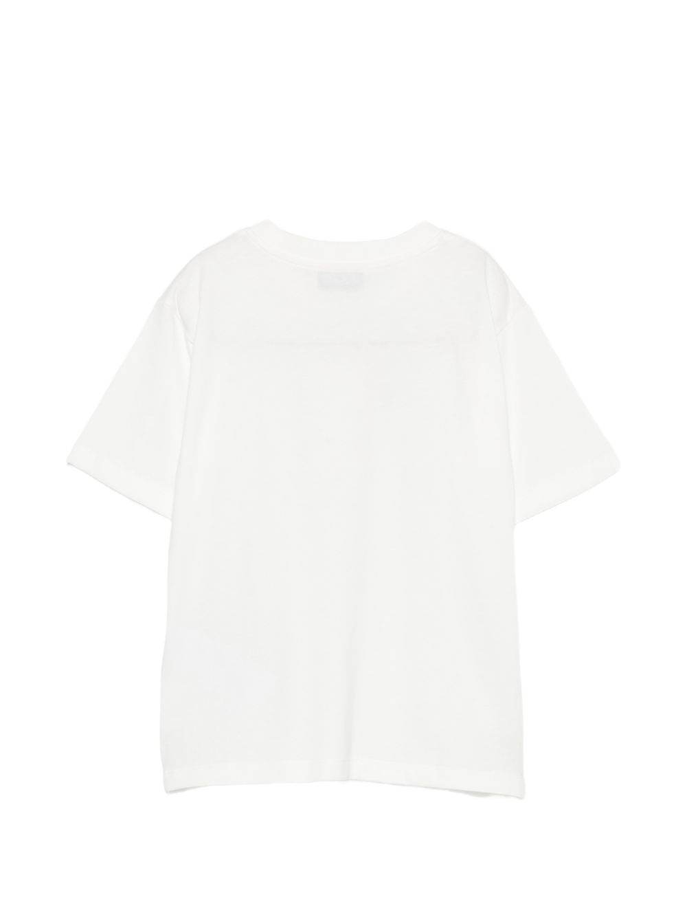 T-shirt per bambini Moschino Kids bianca con stampa Teddy con albero di Natale HQM05WLAA10 10063 MOSCHINO KIDS 