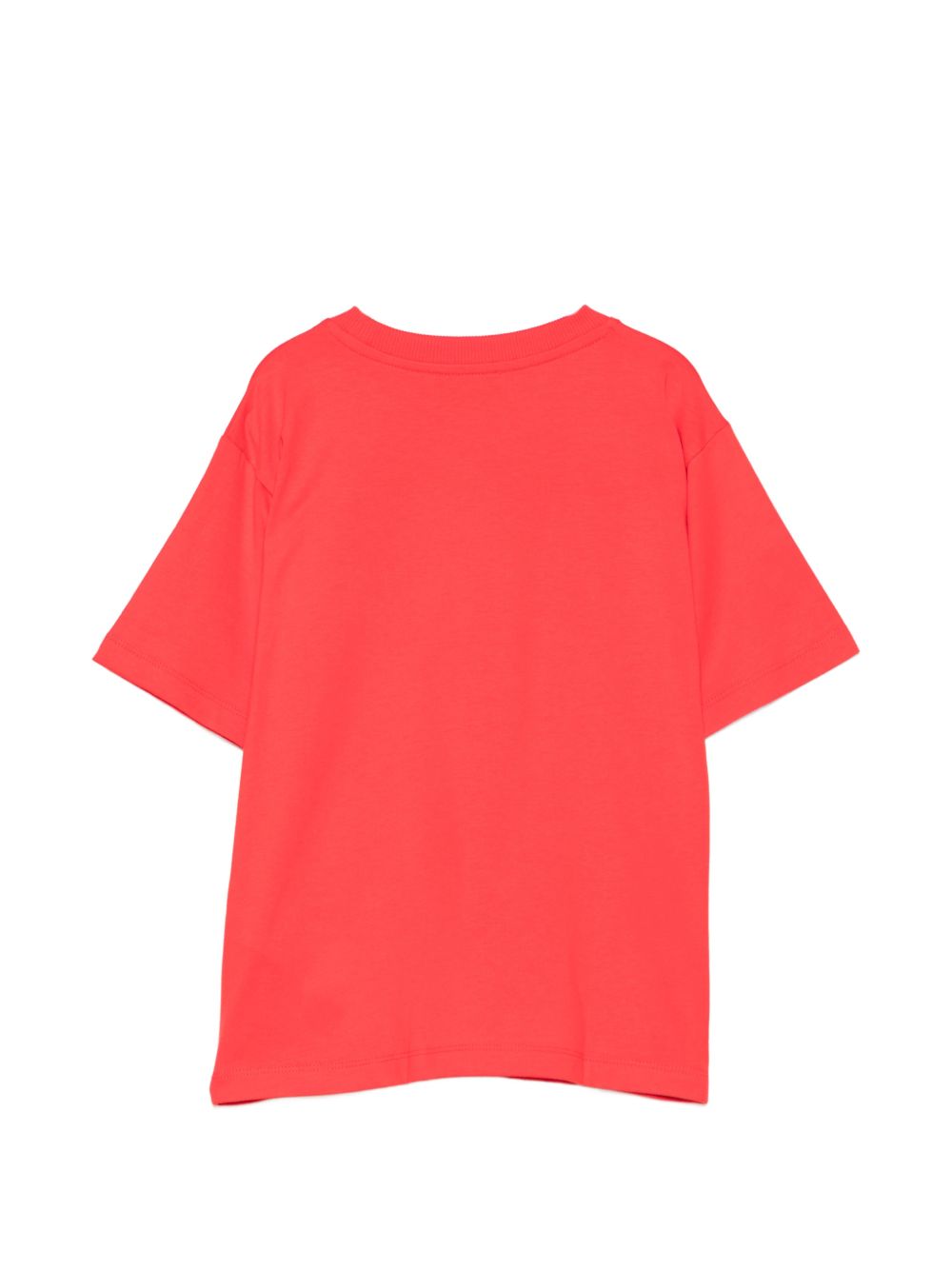 T-shirt per bambini Moschino Kids rossa con stampa Teddy con albero di Natale HQM05WLAA10 50109 MOSCHINO KIDS 