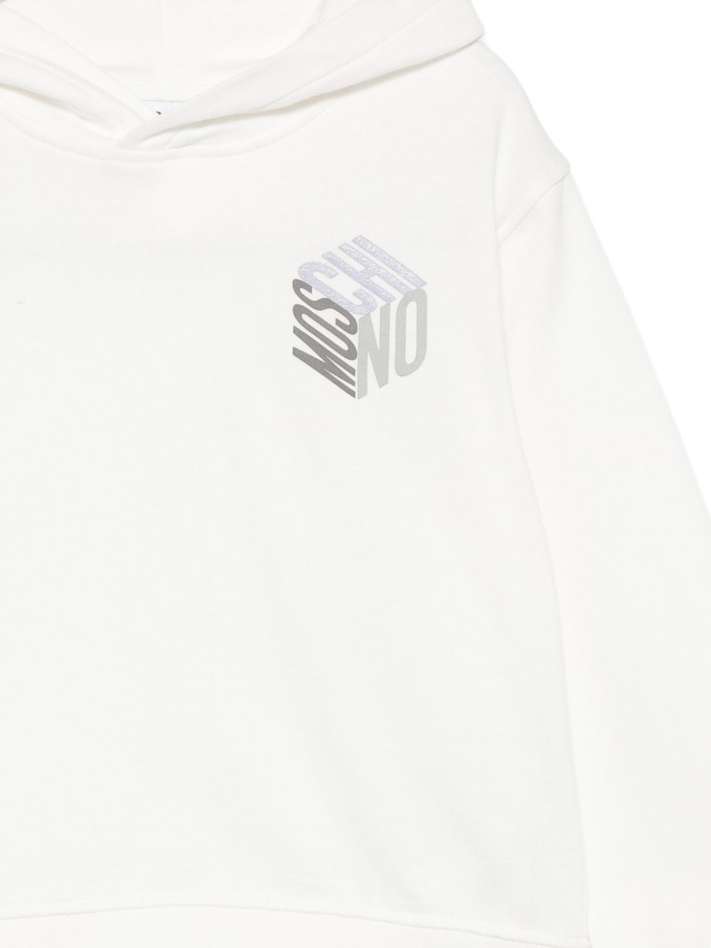 Felpa per bambino Moschino Kids bianca con logo sul petto HRF07KLCA92 10063 MOSCHINO KIDS 