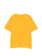 T-shirt per bambini Moschino Kids gialla con stampa grafica HRM05WLAA10 51140 MOSCHINO KIDS 
