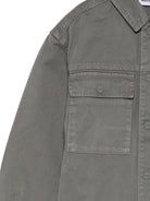 Camicia per bambino Moschino Kids grigia acciaio con colletto classico HUC02OLOC10 60380 MOSCHINO KIDS 