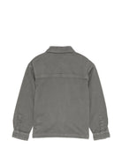 Camicia per bambino Moschino Kids grigia acciaio con colletto classico HUC02OLOC10 60380 MOSCHINO KIDS 