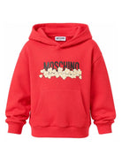 Felpa per bambini Moschino Kids rossa con stampa grafica HUF09ZLCA83 50109 MOSCHINO KIDS 