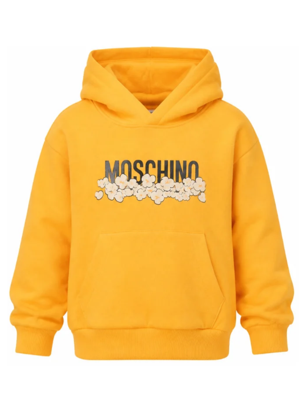 Felpa per bambini Moschino Kids gialla con stampa grafica HUF09ZLCA83 51140 MOSCHINO KIDS 