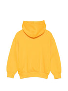 Felpa per bambini Moschino Kids gialla con stampa grafica HUF09ZLCA83 51140 MOSCHINO KIDS 