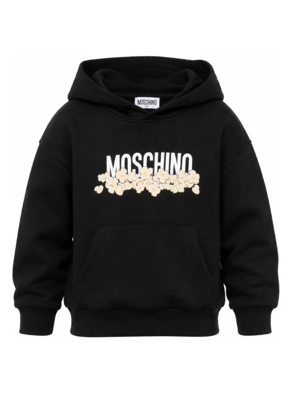 Felpa per bambini Moschino Kids nera con stampa grafica HUF09ZLCA83 60100 MOSCHINO KIDS 