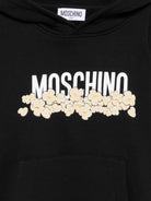 Felpa per bambini Moschino Kids nera con stampa grafica HUF09ZLCA83 60100 MOSCHINO KIDS 