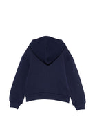 Felpa per bambino Moschino Kids blu con stampa Teddy sul davanti HUF0A4LCA83 40016 MOSCHINO KIDS 