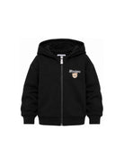 Felpa per bambino Moschino Kids nera con stampa Teddy sul davanti HUF0A4LCA83 60100 MOSCHINO KIDS 