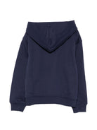 Felpa per bambini Moschino Kids blu con stampa Teddy sul davanti HUF0A7LCA83 40016 MOSCHINO KIDS 