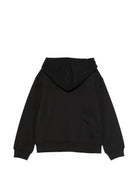Felpa per bambini Moschino Kids nera con stampa Teddy sul davanti HUF0A7LCA83 60100 MOSCHINO KIDS 