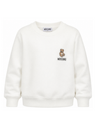 Felpa per bambini Moschino Kids bianca con ricamo Teddy bear HUF0A9LCA40 10063 MOSCHINO KIDS 