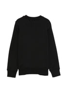 Felpa per bambini Moschino Kids nera con stampa logo HUF0AALCA40 60100 MOSCHINO KIDS 