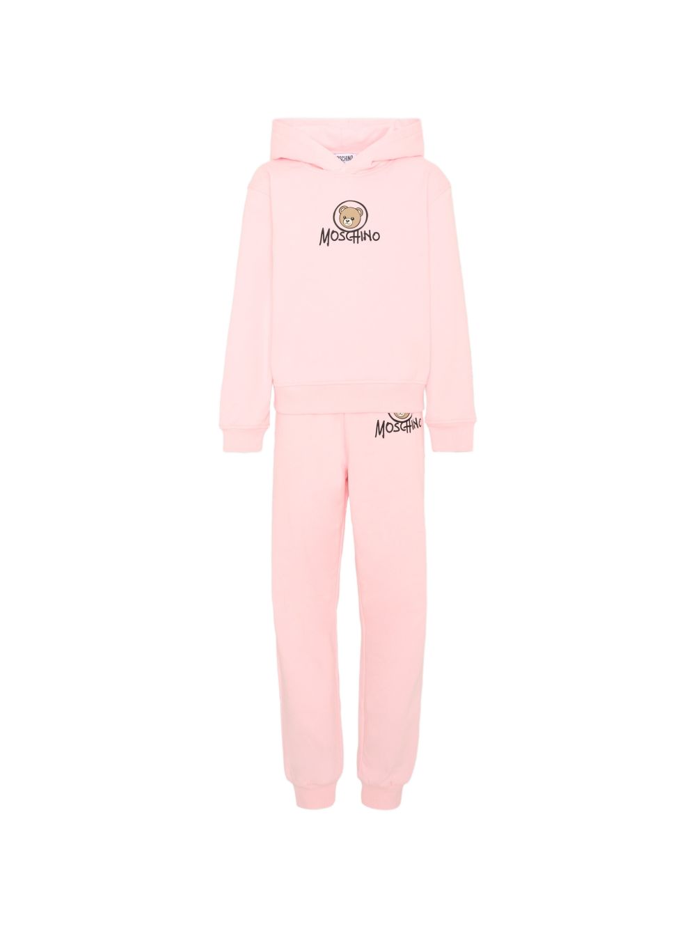 Tuta per bambina Moschino Kids rosa con dettaglio teddy bear HUK04RLCA83 50209 MOSCHINO KIDS 