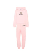 Tuta per bambina Moschino Kids rosa con dettaglio teddy bear HUK04RLCA83 50209 MOSCHINO KIDS 