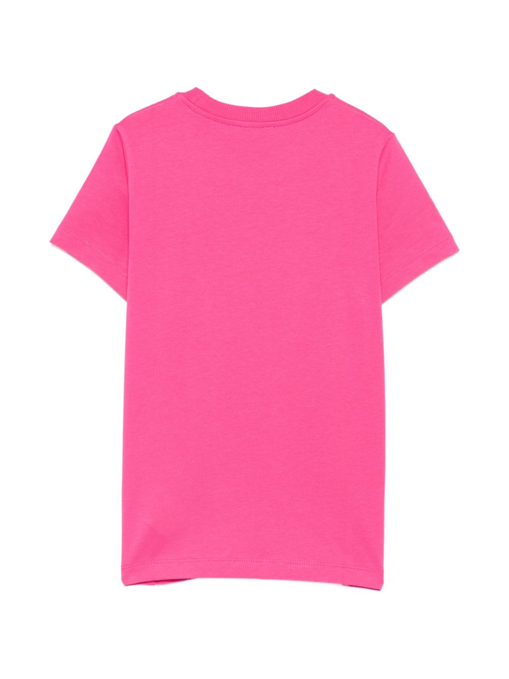 T-shirt per bambino Moschino Kids fucsia con stampa logo sul davanti HUM05VLAA34 51450 MOSCHINO KIDS 
