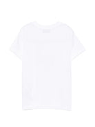 T-shirt per bambini Moschino Kids bianca con motivo Teddy Bear HUM05XLAA20 10101 MOSCHINO KIDS 