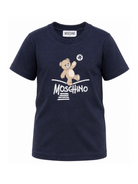 T-shirt per bambini Moschino Kids blu con motivo Teddy Bear HUM05XLAA20 40016 MOSCHINO KIDS 