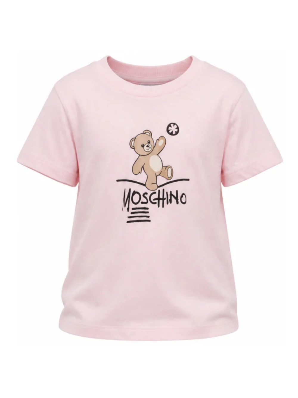 T-shirt per bambina Moschino Kids rosa con motivo Teddy Bear HUM05XLAA20 50209 MOSCHINO KIDS 