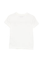 T-shirt per bambini Moschino Kids bianca con Teddy ricamato sul davanti HUM05YLAA59 10063 MOSCHINO KIDS 