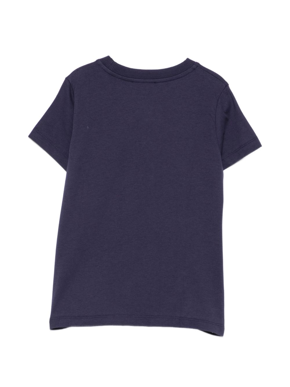 T-shirt per bambini Moschino Kids blu navy con patch orsetto applicata HUM05YLAA59 40016 MOSCHINO KIDS 