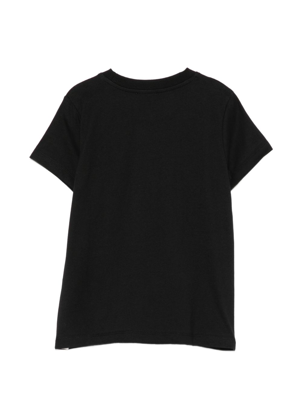 T-shirt per bambini Moschino Kids nera con patch orsetto appplicata HUM05YLAA59 60100 MOSCHINO KIDS 