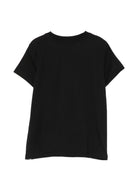 T-shirt per bambini Moschino Kids nera con patch orsetto appplicata HUM05YLAA59 60100 MOSCHINO KIDS 