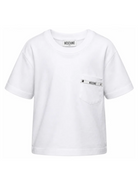 T-shirt per bambino Moschino Kids bianca con taschino sul petto HUM060LAA57 10101 MOSCHINO KIDS 