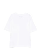 T-shirt per bambino Moschino Kids bianca con taschino sul petto HUM060LAA57 10101 MOSCHINO KIDS 
