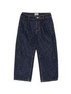 Jeans per bambino Moschino Kids blu ricamati con motivo orsacchiotto HUP095L0E49 41150 MOSCHINO KIDS 
