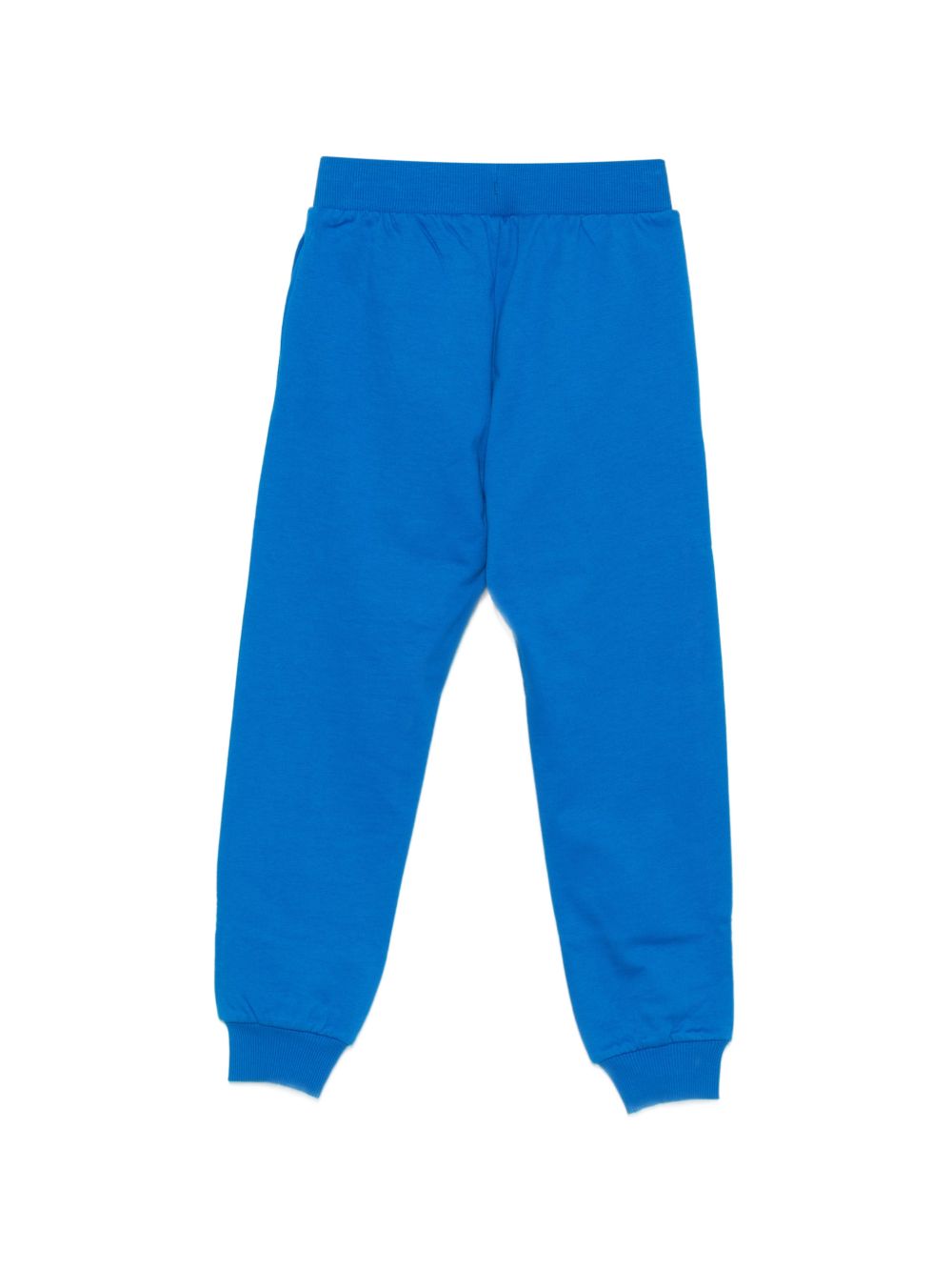 Pantatuta per bambino Moschino Kids blu con stampa logo sul davanti HUP09DLCA83 40157 MOSCHINO KIDS 