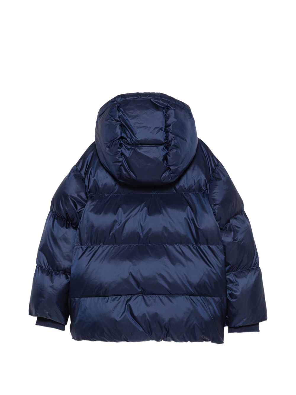 Giubbino per bambini Moschino Kids blu navy con stampa logo sul davanti HUS05PL3AC3 40016 MOSCHINO KIDS 