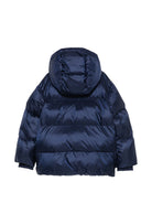 Giubbino per bambini Moschino Kids blu navy con stampa logo sul davanti HUS05PL3AC3 40016 MOSCHINO KIDS 