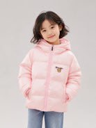 Giubbino per bambina Moschino Kids rosa con stampa logo sul davanti HUS05PL3AC3 50209 MOSCHINO KIDS 