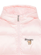 Giubbino per bambina Moschino Kids rosa con stampa logo sul davanti HUS05PL3AC3 50209 MOSCHINO KIDS 