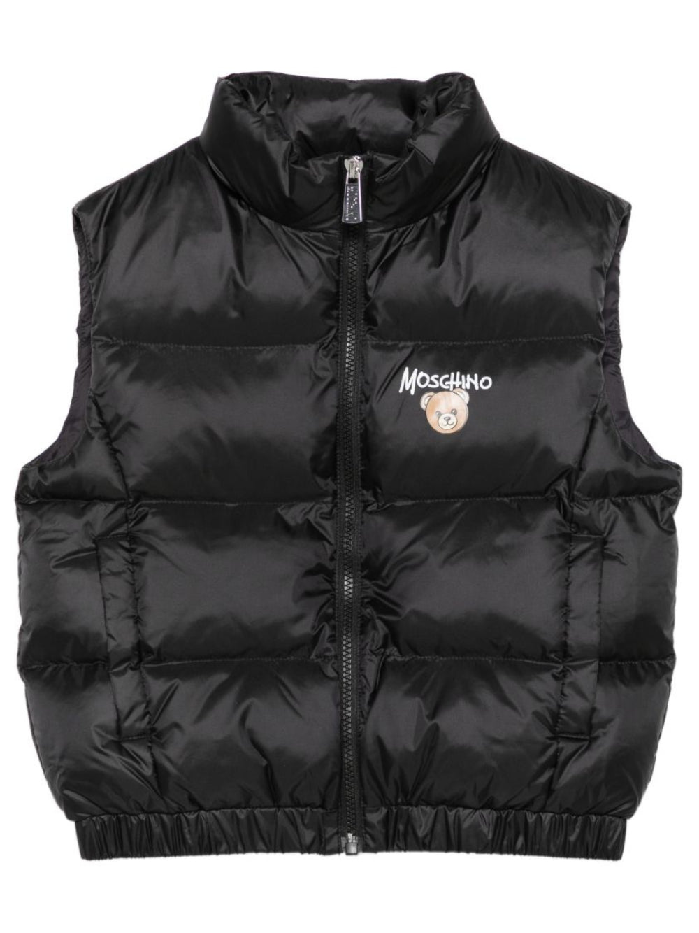 Smanicato per bambino Moschino Kids nero con stampa logo sul davanti HUS05QL3AC3 60100 MOSCHINO KIDS 