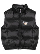 Smanicato per bambino Moschino Kids nero con stampa logo sul davanti HUS05QL3AC3 60100 MOSCHINO KIDS 