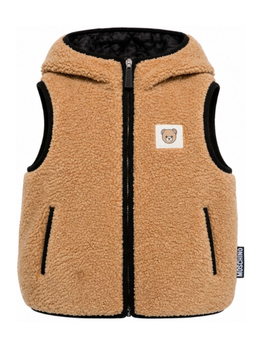 Smanicato per bambini Moschino Kids marrone con cappuccio HUS05SLIA00 20351 MOSCHINO KIDS 
