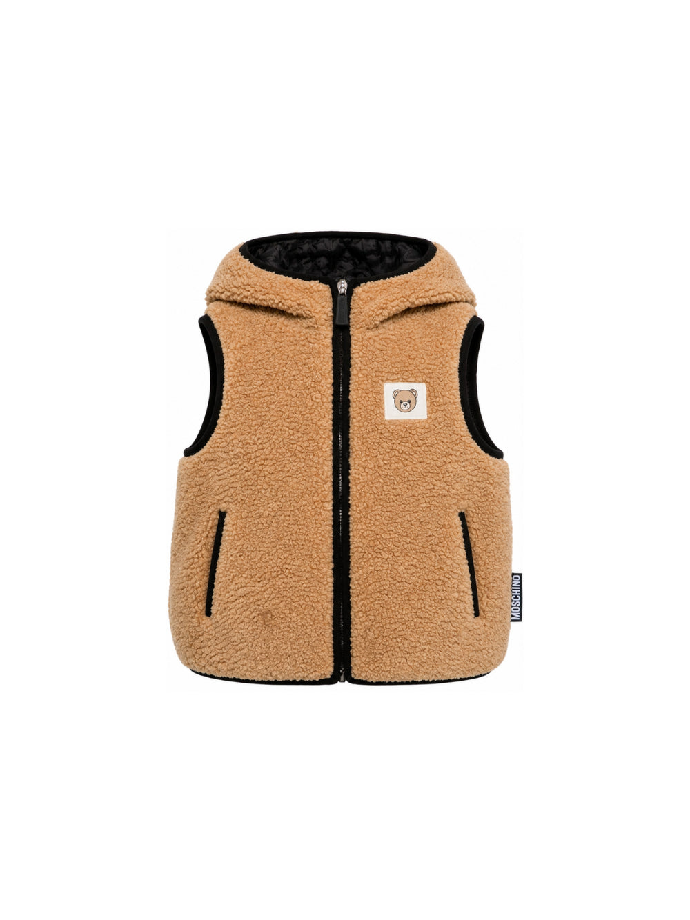 Smanicato per bambini Moschino Kids marrone con cappuccio HUS05SLIA00 20351 MOSCHINO KIDS 
