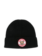 Berretto per bambini Moschino Kids nero con ricamo Teddy Bear HUX02RLHE87 60100 MOSCHINO KIDS 