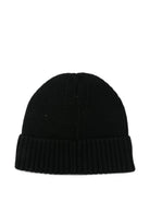 Berretto per bambini Moschino Kids nero con ricamo Teddy Bear HUX02RLHE87 60100 MOSCHINO KIDS 
