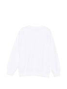 Felpa per bambino Moschino Kids bianco con stampa orsetto sul davanti HXF08VLCA83 10101 MOSCHINO KIDS 