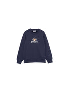 Felpa per bambini Moschino Kids blu navy con stampa orsetto sul davanti HXF08VLCA83 40016 MOSCHINO KIDS 