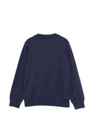 Felpa per bambini Moschino Kids blu navy con stampa orsetto sul davanti HXF08VLCA83 40016 MOSCHINO KIDS 