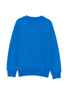 Felpa per bambini Moschino Kids blu con stampa orsetto sul davanti HXF08VLCA83 40157 MOSCHINO KIDS 
