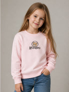 Felpa per bambini Moschino Kids rosa con stampa orsetto sul davanti HXF08VLCA83 50209 MOSCHINO KIDS 