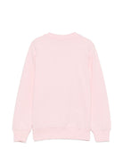 Felpa per bambini Moschino Kids rosa con stampa orsetto sul davanti HXF08VLCA83 50209 MOSCHINO KIDS 